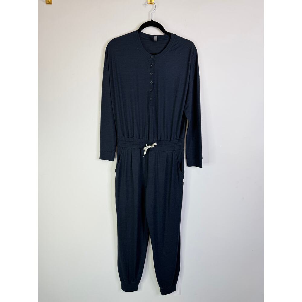 Vuori Womens Lux Henley Jumpsuit Navy Size Small - Picture 2 of 5